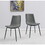 Dining Chairs,Faux Leather Dining Chairs Set of 2, Kitchen Dining Room Chairs with Backrest and Metal Leg,Mid Century Modern Armless Chair,Upholstered Seat,Grey T2879P202400