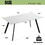 Dining Table with Sintered Stone Table Top and Metal Legs, Modern Kitchen Table for Living Room, Dining Room,Home and Office, White Table T2879S00001