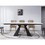 Dining Table Set, Modern 7 Piece Dining Set, Includes Extendable Dining Table, 6 Chairs for Home, Kitchen, Living Room, Dining Room, Maximum Expanded 79" White Table T2879S00004