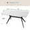 63 in Dining Table with Sintered Stone Table Top, Marble Dining Table Modern Kitchen Table for Living Room, Dining Room,Home and Office, White Tab T2879S00005