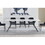 63 in Dining Table with Sintered Stone Table Top, Marble Dining Table Modern Kitchen Table for Living Room, Dining Room,Home and Office, White Tab T2879S00005