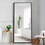 Dolonm 65x22 inch Full Length Mirror, Modern Design Standing Floor Mirror, Full Body Mirror for Living Room, Bedroom, Bathroom, Cloakroom, Hallway, Black(Aluminum Alloy Frame) T2956P212064