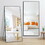 Dolonm 71x32 inch Full Length Mirror, Modern Design Standing Floor Mirror, Full Body Mirror for Living Room, Bedroom, Bathroom, Cloakroom, Hallway, Black(Aluminum Alloy Frame) T2956P212075