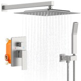 Shower System Shower Faucet Combo Set Wall Mounted with 10
