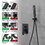 Male NPT Bathtub Shower Faucet Set, Waterfall Tub Faucet with 12-inch Matte Black Rain Shower Head System T3177P277451
