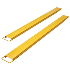 VEVOR Pallet Fork Extensions, 96" Length 4.5" Width, Heavy Duty Carbon Steel Fork Extensions for Forklifts, 1 Pair Forklift Extensions, Industrial Forklift Fork Attachments, Yellow