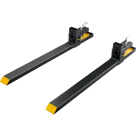 VEVOR Pallet Forks, 4000 lbs Capacity clamp on Pallet Forks, 60" Tractor Bucket Forks, Heavy Duty Front Loader Attachment for Tractor, Loader Bucket, Skid Steer, Tractor Forks