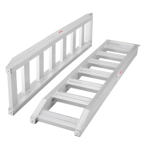 VEVOR Aluminum Ramps, 8810 lbs, Heavy-duty Ramps with Top Hook Attaching End, Universal Loading Ramp for Motorcycle, Tractor, ATV/UTV, Trucks, Lawn Mower, 72"L x 15"W, 2pcs T3342P310921