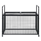 VEVOR Rolling Sports Ball Storage Cart, Lockable Basketball Cage with Double Lids, Sport Equipment Holder Organizer for Indoor Outdoor, Steel Storage Rack for Garages, Playgroup, Gym and Schools