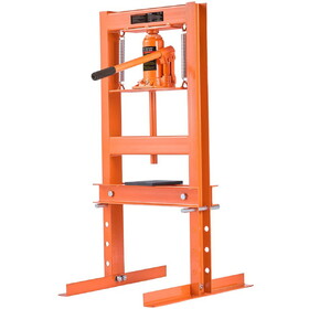 VEVOR Hydraulic Shop Press, 6 Ton H-Frame Hydraulic Garage/Shop Floor Press, Adjustable Shop Press with Press Plates, Heavy Duty Hydraulic Press for Garage, Shop, Workshop T3342P311724