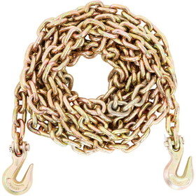 VEVOR Transport Binder Chain, 7100lbs Working Load Limit, 3/8"x20' G80 Tow Chain Tie Down with Grab Hooks, DOT Certified, Galvanized Coating Manganese Steel, 2 Pack T3342P311742