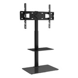 TV Stand Mount, Swivel Tall TV Stand for 32 to 65 inch TVs, Height Adjustable Portable Floor TV Stand with Tempered Glass Base for Bedroom, Living Room T3342P359965