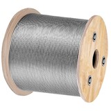 1/8 Stainless Steel Cable Railing 500ft, Wire Rope 316 Marine Grade, Braided Aircraft Cable 7x7 Strands Construction for Deck Rail Balusters Stair Handrail Porch Fence T3342P359980