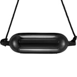 Boat Fenders, 5.5" x 20" Boat Bumpers for Docking, Inflatable Ribbed Fender with Center Holes, Marine Boat Dock Fender Bumper with Air Pump, 4 Needles and 4 Ropes and Storage Bag, Black T3342P359992