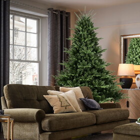 Full-Shaped 5FT Christmas Tree with 1129 Tips - PE/PVC Mixed Needles, Wide Base for Large Spaces, Hinged Structure for Easy Setup, Metal Stand for Strong Support T3637P339370
