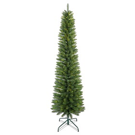 7FT Green Pencil Christmas Tree - Slim PVC Tree with 469 Tips, Space-Saving Design, Stable Metal Stand, Perfect for Small Spaces & Corners T3637P339839