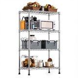 1000 lbs Storage Shelving 4-Tier Utility Shelving Unit Steel Organizer Wire Rack for Home,Kitchen,Office,Chrome (13.7