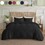 Serta Simply Clean Solid Duvet cover Black King T3656P372612