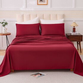 Wine red four-piece suit Q T3656P377819
