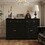 Kitchen Storage Sideboard with Barn Style Doors, Drawers Buffet Cabinet T3971P399157