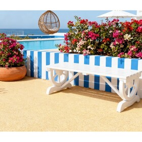 Outdoor Wagon Wheel Porch Bench for Backyard Garden,2-Person Wooden Garden Bench,Rustic Country Style Patio Furniture T3971P417278