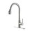 Single Handle High Arc Brushed Nickel Pull Out Kitchen Faucet,Single Level Stainless Steel Kitchen Sink Faucets with Pull Down Sprayer TH-4001NS8