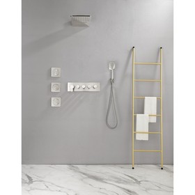 Wall Mounted Waterfall Rain Shower System with 3 Body Sprays & Handheld Shower Th-78109-Ns