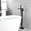 Freestanding Bathtub Faucet Tub Filler Matte Black Floor Mount Bathroom Faucets Brass Single Handle with Hand Shower TH-F5506MB