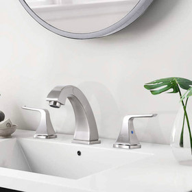 Widespread 2 Handles Bathroom Faucet with Pop Up Sink Drain TH02010NS