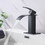 Waterfall Spout Bathroom Faucet,Single Handle Bathroom Vanity Sink Faucet TH1501MB