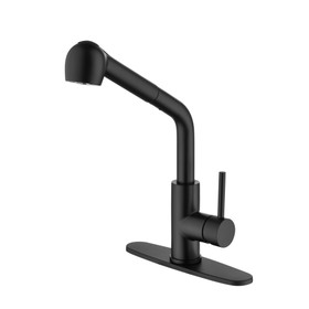 Matte Black Kitchen Faucets with Pull Down Sprayer, Single Handle Kitchen Sink Faucet with Pull Out Sprayer Th4006-Mb