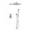 10 inch Shower Head Bathroom Luxury Rain Mixer Shower Complete Combo Set Wall Mounted TH6001NS