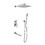 Shower System 10 inch Square Bathroom Luxury Rain Mixer Shower Combo Set TH6203NS