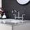 Double Handle Widespread Kitchen Faucet with Traditional Handles THQ7006CP