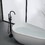 TrustMade Double Handle Freestanding Tub Filler with HandShower, Matte Black - R01 TMFTFLYJ-R01MB