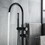 TrustMade Double Handle Freestanding Tub Filler with HandShower, Matte Black - R01 TMFTFLYJ-R01MB