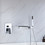 TrustMade Pressure-Balance Waterfall Single Handle Wall Mount Tub Faucet with Hand Shower, Chrome - 2W02 TMWMTFLYJ-2W02CP