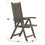 Renaissance Outdoor Patio Hand-scraped Wood 5-Position Reclining Chair V1803