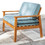 Gloucester Contemporary Patio Wood Sofa Club Chair V1915