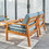 Gloucester Contemporary Patio Wood Sofa Club Chair V1915