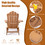 TALE Folding Adirondack Chair with Pullout Ottoman with Cup Holder, Oversized, Poly Lumber, for Patio Deck Garden, Backyard Furniture, Easy to Install,BROWN W100243597