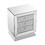 Classic bedroom elegant bedside table, 1 piece of 3 drawer mirrored bedside table W1005P183000