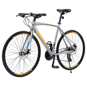 24 Speed Hybrid bike Disc Brake 700C Road Bike for men women's City Bicycle W1019112677
