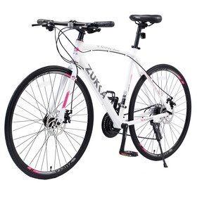 24 Speed Hybrid bike Disc Brake 700C Road Bike for men women's City Bicycle W1019112679