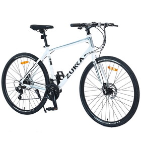 21 Speed Hybrid bike Disc Brake 700C Road Bike for men women's City Bicycle W1019121466