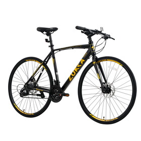 24 Speed Hybrid bike Disc Brake 700C Road Bike for men women's City Bicycle W1019P143193