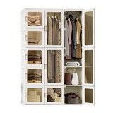 Portable Wardrobe Closets Bedroom,Storage Organizer, Clothes Dresser, Closet Storage Organizer, White W1019P143206