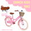 Multiple Colors,Girls Bike with Basket for 7-10 Years Old Kids,20 inch wheel,No Training Wheels Included W1019P171907