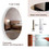Frameless Beveled Wall Mounted Bathroom Mirror, HD Makeup Mirror, 25" Round Mirror W102747363
