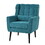Modern Accent Chair Upholstered Foam Filled Living Room Chairs Comfy Reading Chair Mid Century Modern Chair with Chenille Fabric Lounge Arm Chairs Armchair for Living Room Bedroom (Teal) W1028P162721